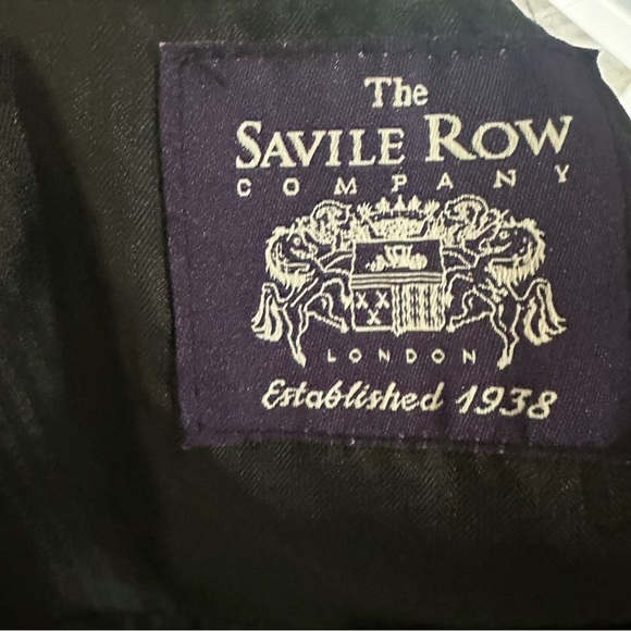 Saville Row Blue Dress Pants with Tailored Silhouette Brixton Style - Picture 3 of 4